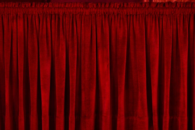 Red velvert curtain
