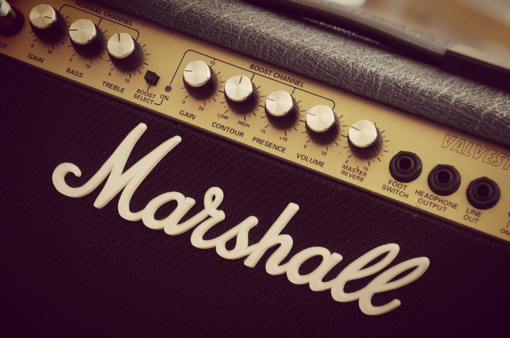 Marshall guitar amp.