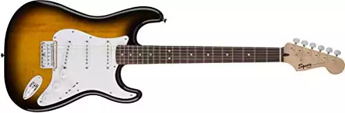 Squier Bullet Stratocaster HT SSS Electric Guitar, with 2-Year Warranty, Brown Sunburst, Laurel Fingerboard