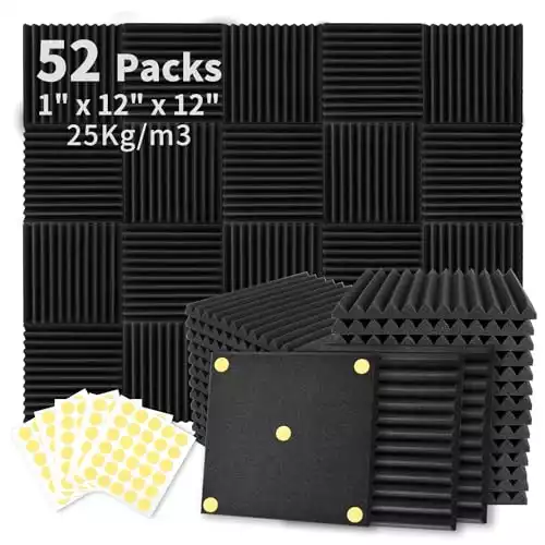 Focusound 52 Pack Acoustic Foam Panels