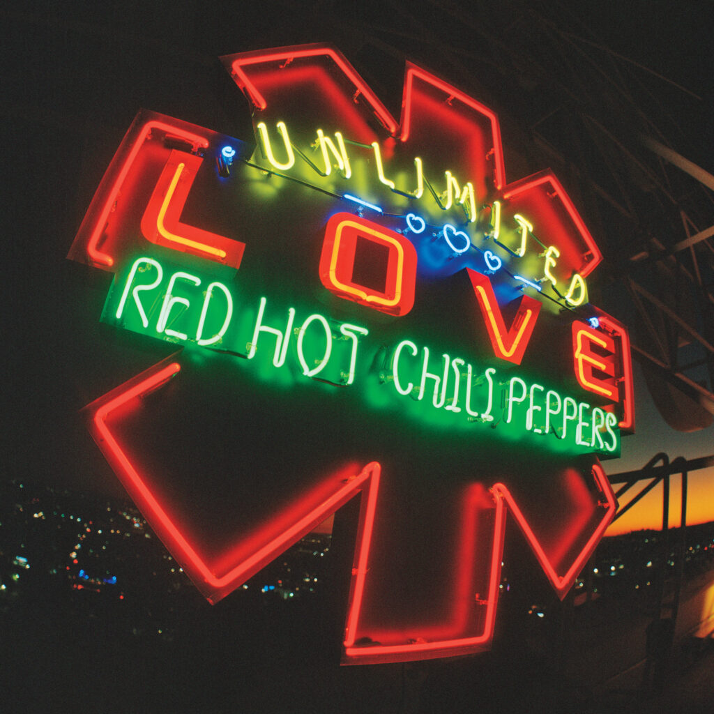 Album art for the Red Hot Chili Peppers and The Unlimited Love album.