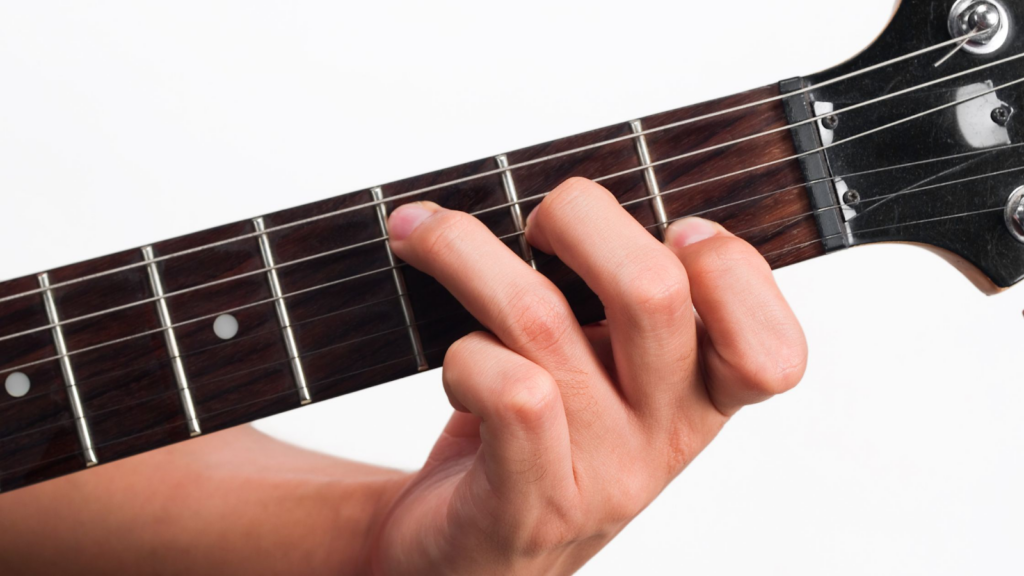 a close up of the C chord