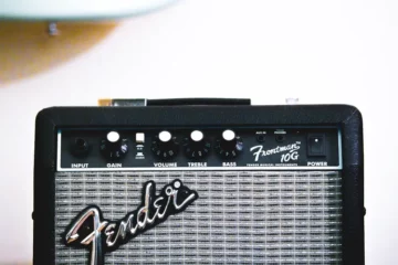 A close up of a Fender amp.
