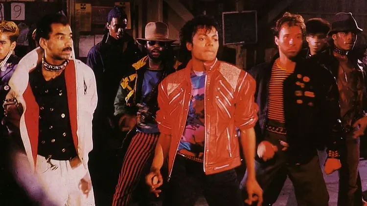 Michael Jackson in the music video for the song "Beat it". 