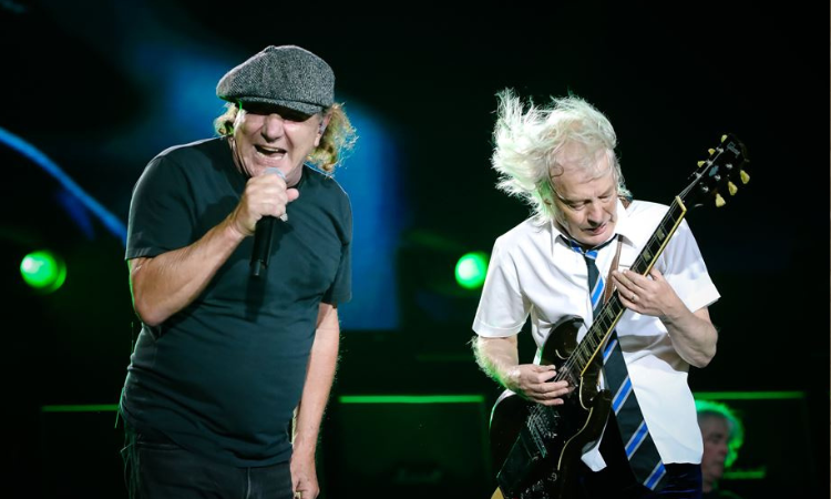 AC/DC performing on tour.