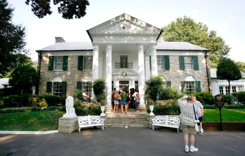 The Graceland mansion, a tourist attraction for Elvis Presley fans.