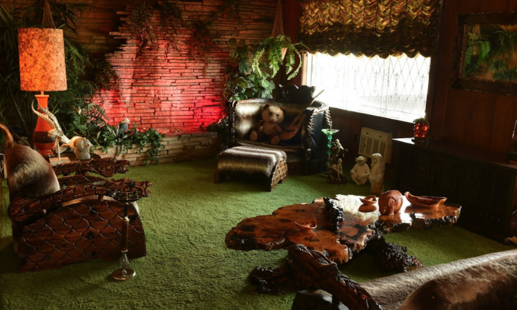 The Jungle Room in Elvis Presley's Graceland mansion.
